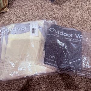 Outdoor Voices Cream and Gray Apparel Set